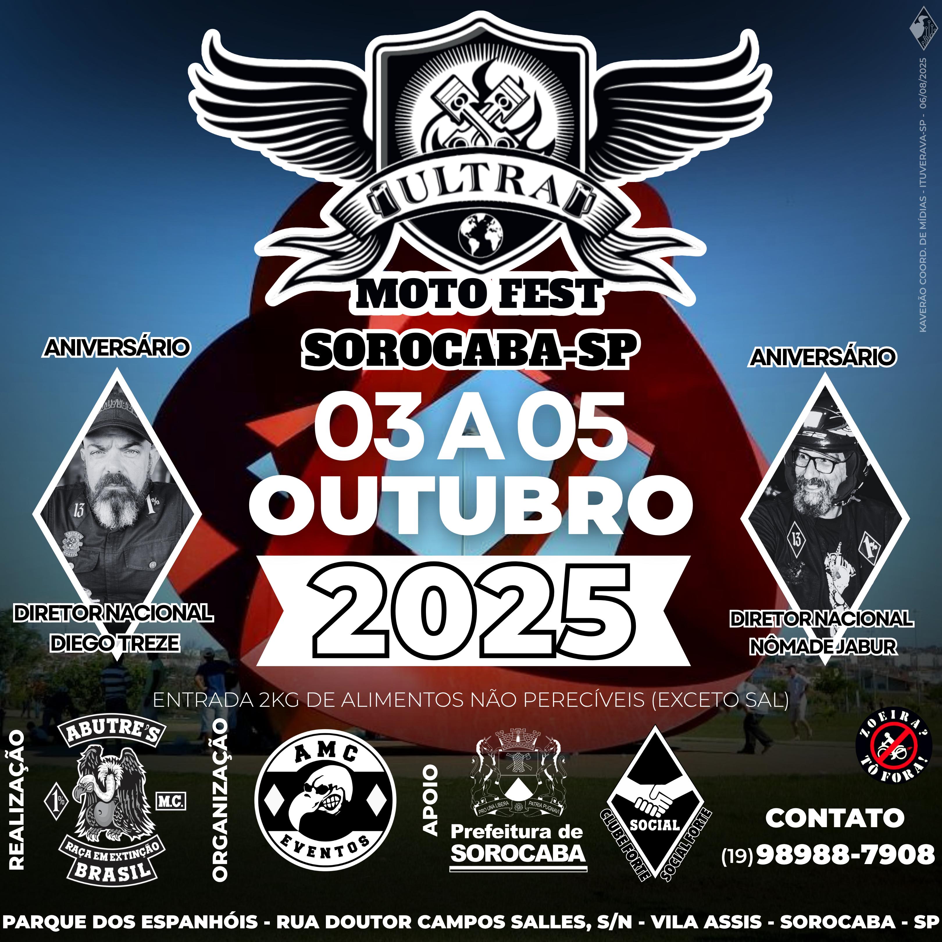 🏍️ Ultra Moto Fest Sorocaba-SP 2025: Três Dias de Liberdade e Solidariedade sobre Duas Rodas